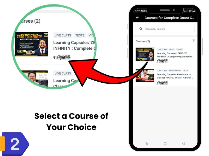 Select a course of your choice